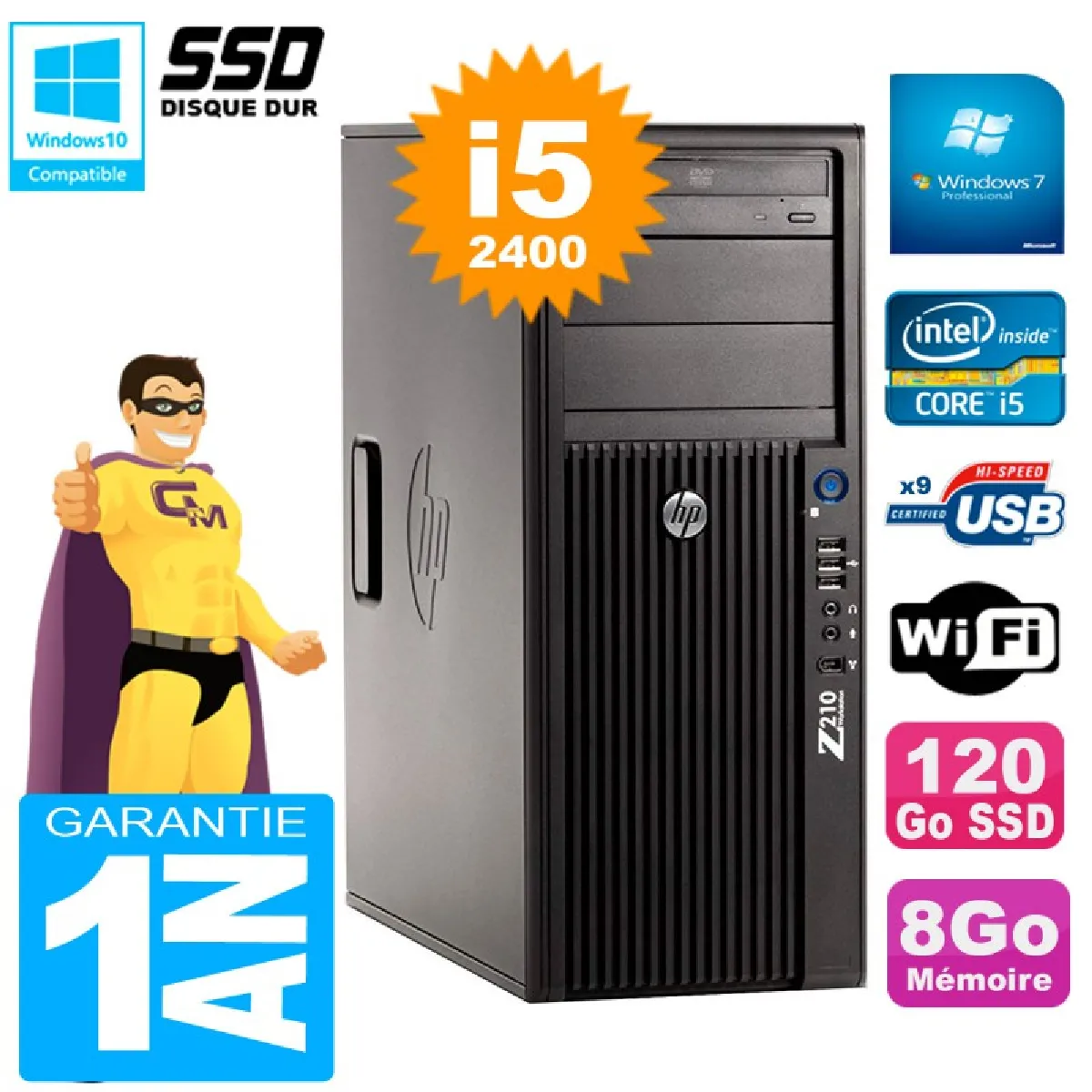 Acheter HP WorkStation Z210 MT État correct - 334,95 € HP WorkStation Z210 MT État correct - Hewlett-Packard reconditionné disponible sur Rue du Commerce Seconde Vie